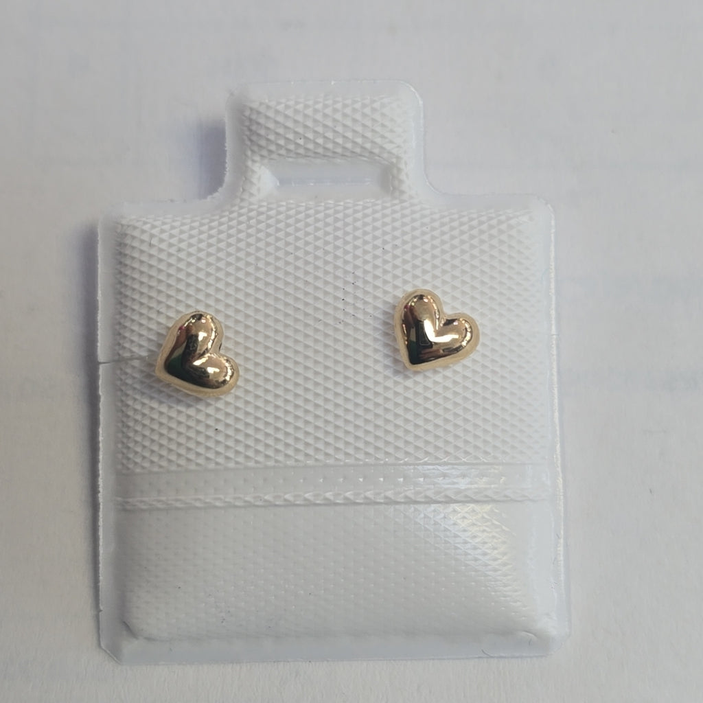 BROQUELES BROQUEL FIG CORAZON LISO 14K 0.1987 GR (NUEVO)