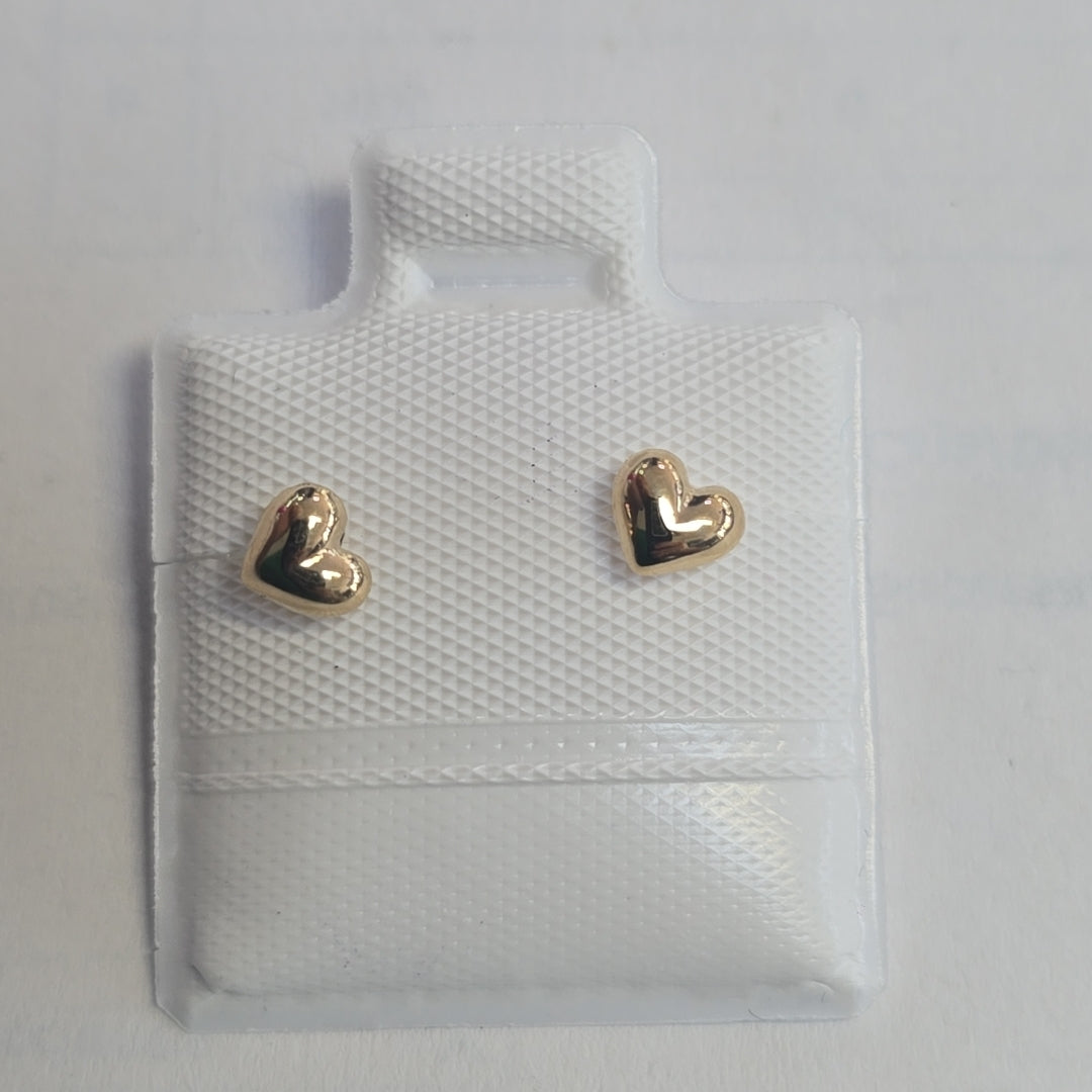 BROQUELES BROQUEL FIG CORAZON LISO 14K 0.1987 GR (NUEVO)