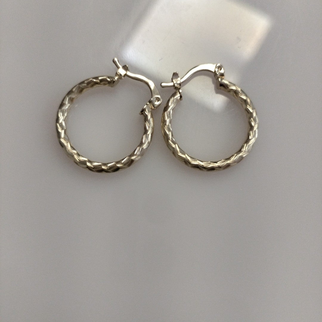 ARETES ARRACADAS LABRADAS 14K 2 GR (NUEVO)