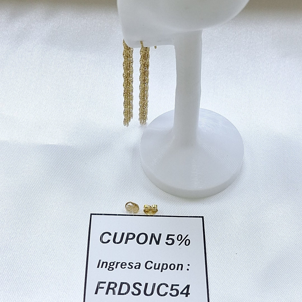 BROQUELES PAR ORO 14 K 2,30 GRMS (SEMINUEVO)