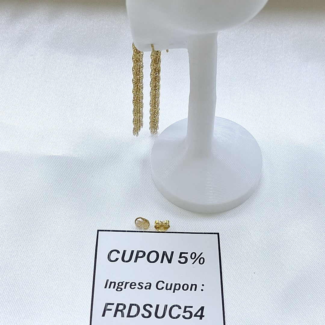 BROQUELES PAR ORO 14 K 2,30 GRMS (SEMINUEVO)
