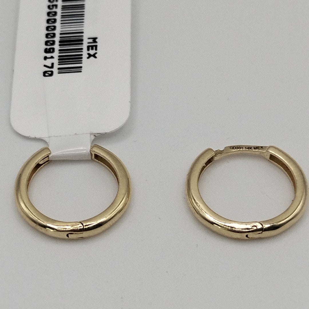 ARETES HUGGIES LISAS 14K 1.6 GR (NUEVO)