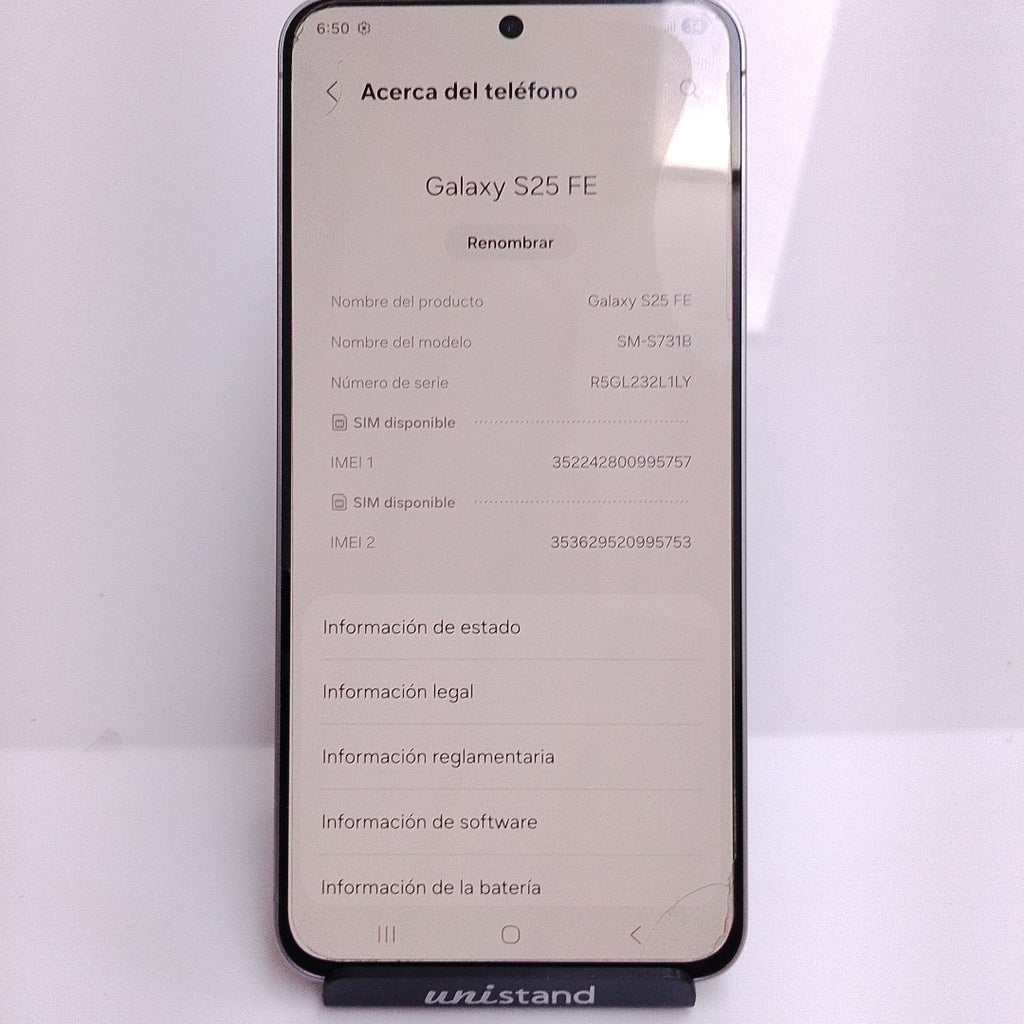 CELULAR SAMSUNG GALAXY S25 FE SM-S731B (2025) 128 GB 8 GB RAM (SEMINUEVO)