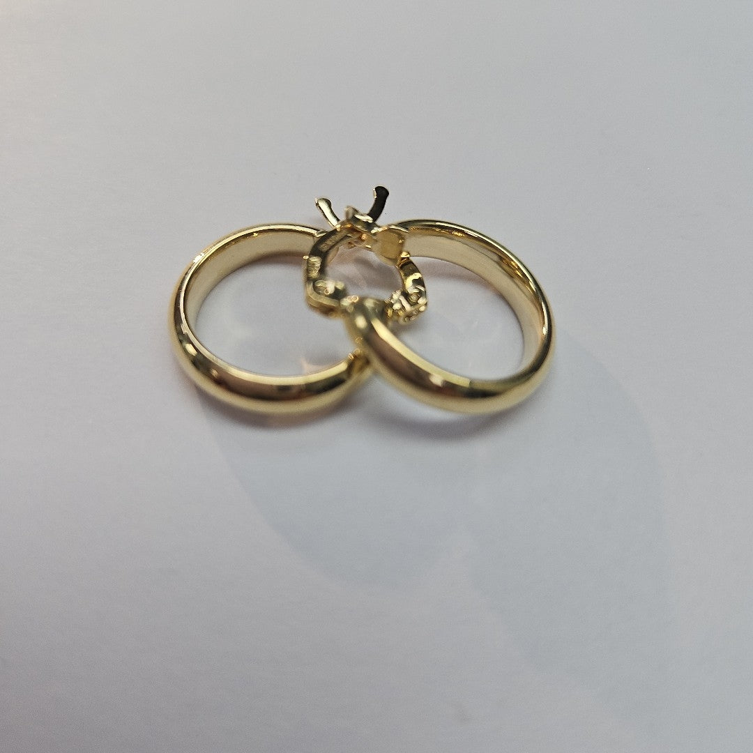 ARETES ARRACADA LISA 14K 1.7 GR (NUEVO)