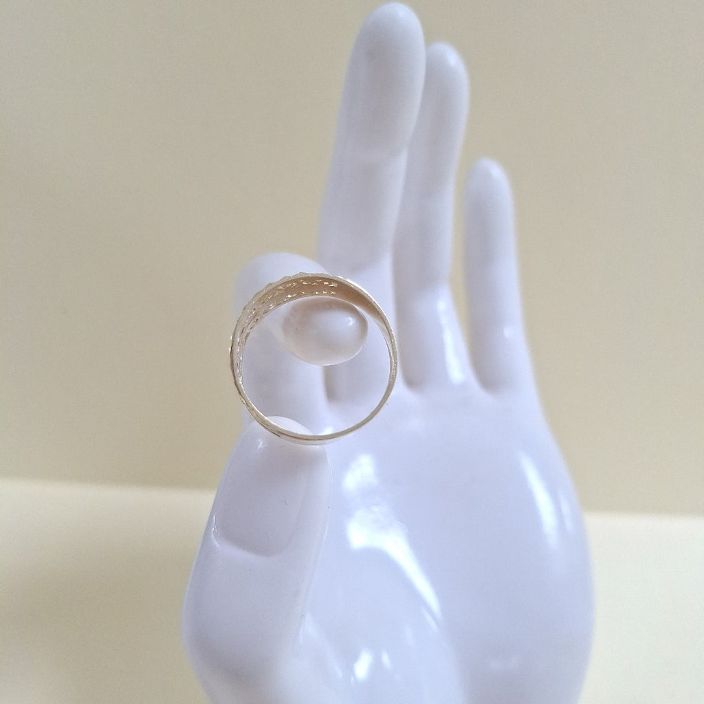 ANILLOS TIPO FILIGRANA COMBINADO 14K TALLA 9 3 GR (NUEVO)