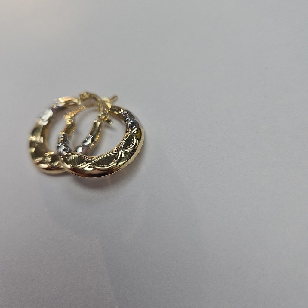 ARETES ARRACADAS COMBINADAS CON INFINITO 14K 2.3 GR (NUEVO)