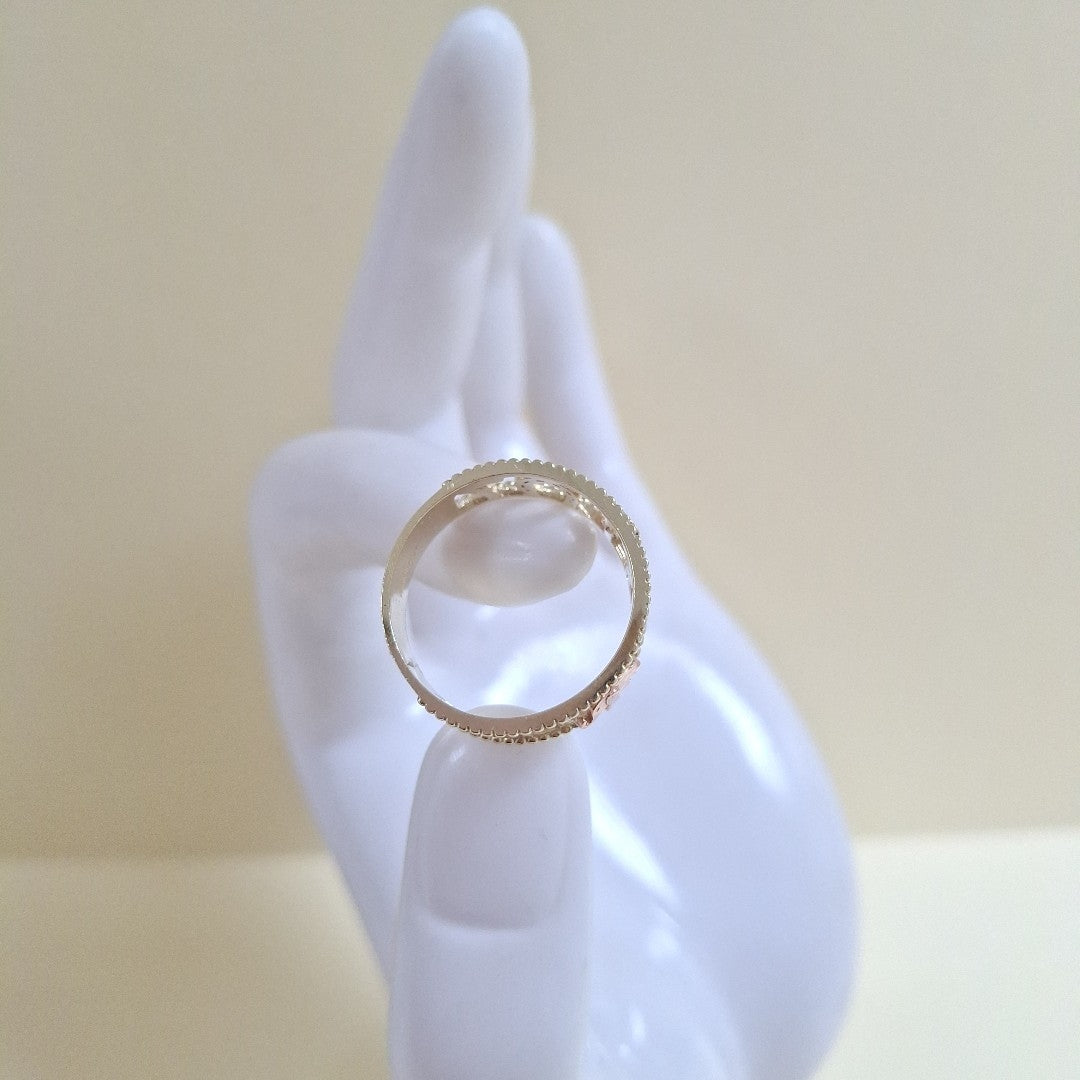 ANILLOS ARGOLLA DE LA SUERTE 10K TALLA 8 3 GR (NUEVO)