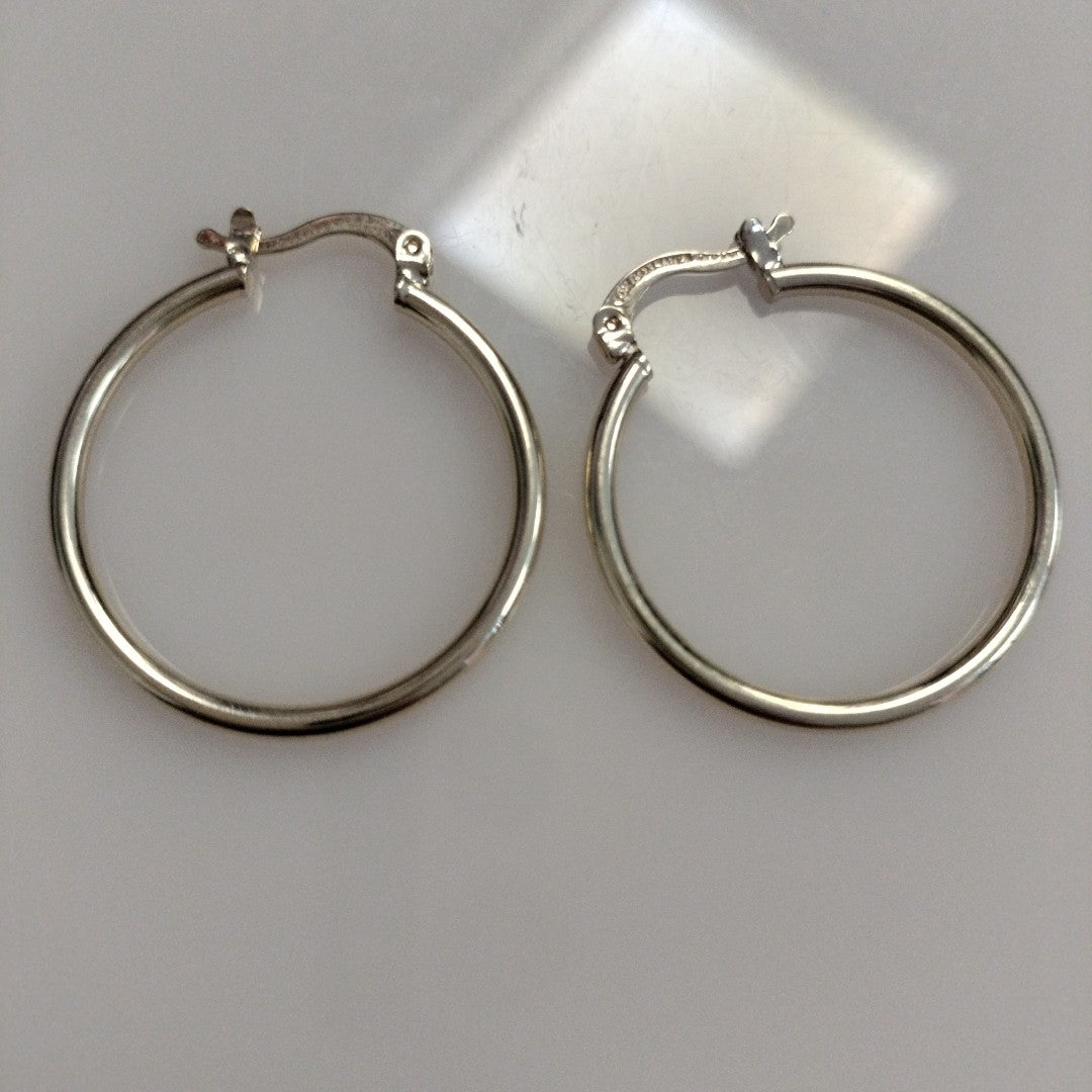 ARETES TEJIDO ARRACADAS LISAS 14K 1.5 GR (NUEVO)