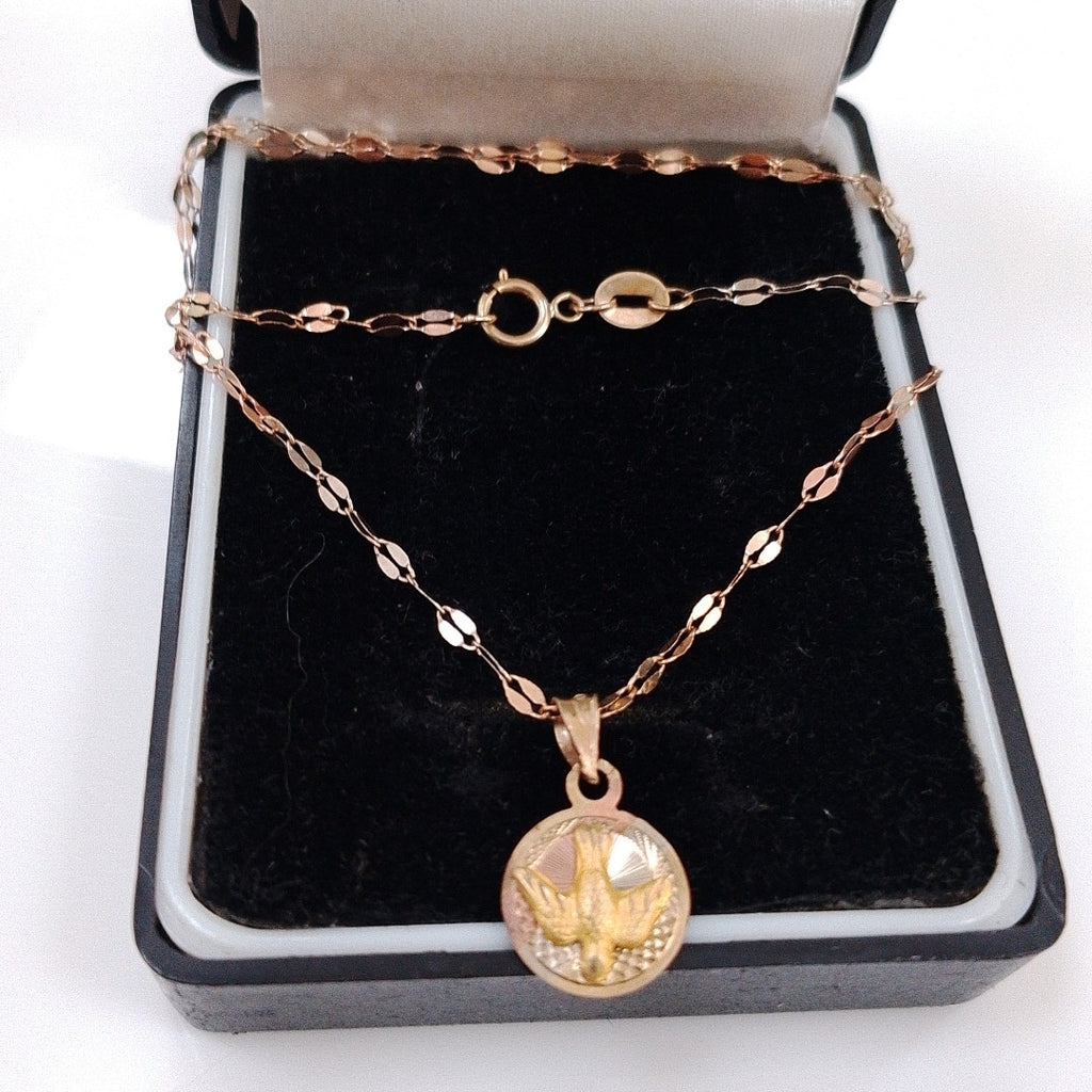 CADENA,MEDALLA RELIGIOSA ORO 10 K 1,50 GRMS (SEMINUEVO)