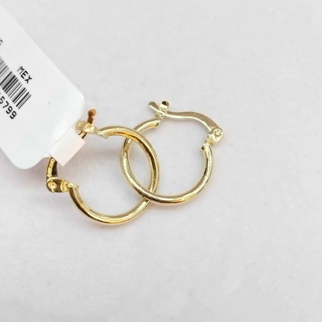 ARETES ARRACADAS ESTRIADAS 14K 1.4 GR (NUEVO)