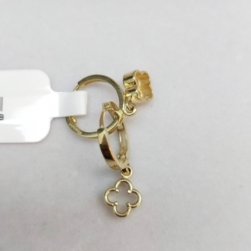 ARETES ARRACADAS CON DIJE 14K 2.4 GR (NUEVO)