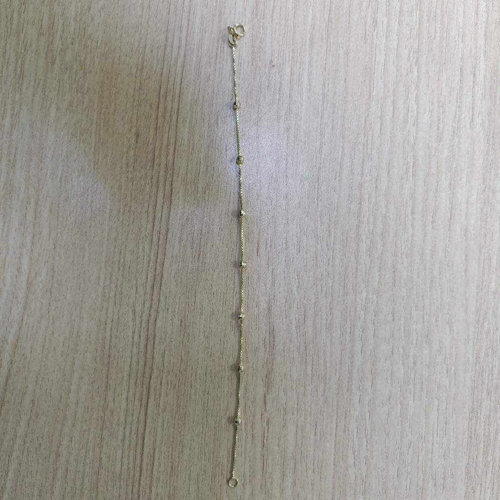 PULSERA ESPECIAL CON BOLITAS 14K 18 CM 1.4 GR (NUEVO)