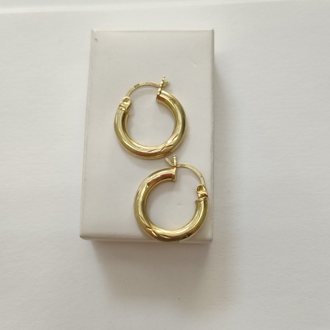 ARRACADAS PAR ORO 14 K 1.6 GRMS (SEMINUEVO)