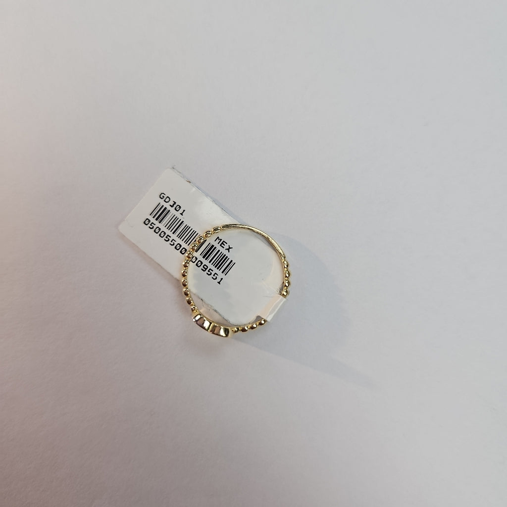 ANILLO ANILLITO FIG CORAZON C CIRCONIAS 14K 7 TALLA 1.6 GR (NUEVO)