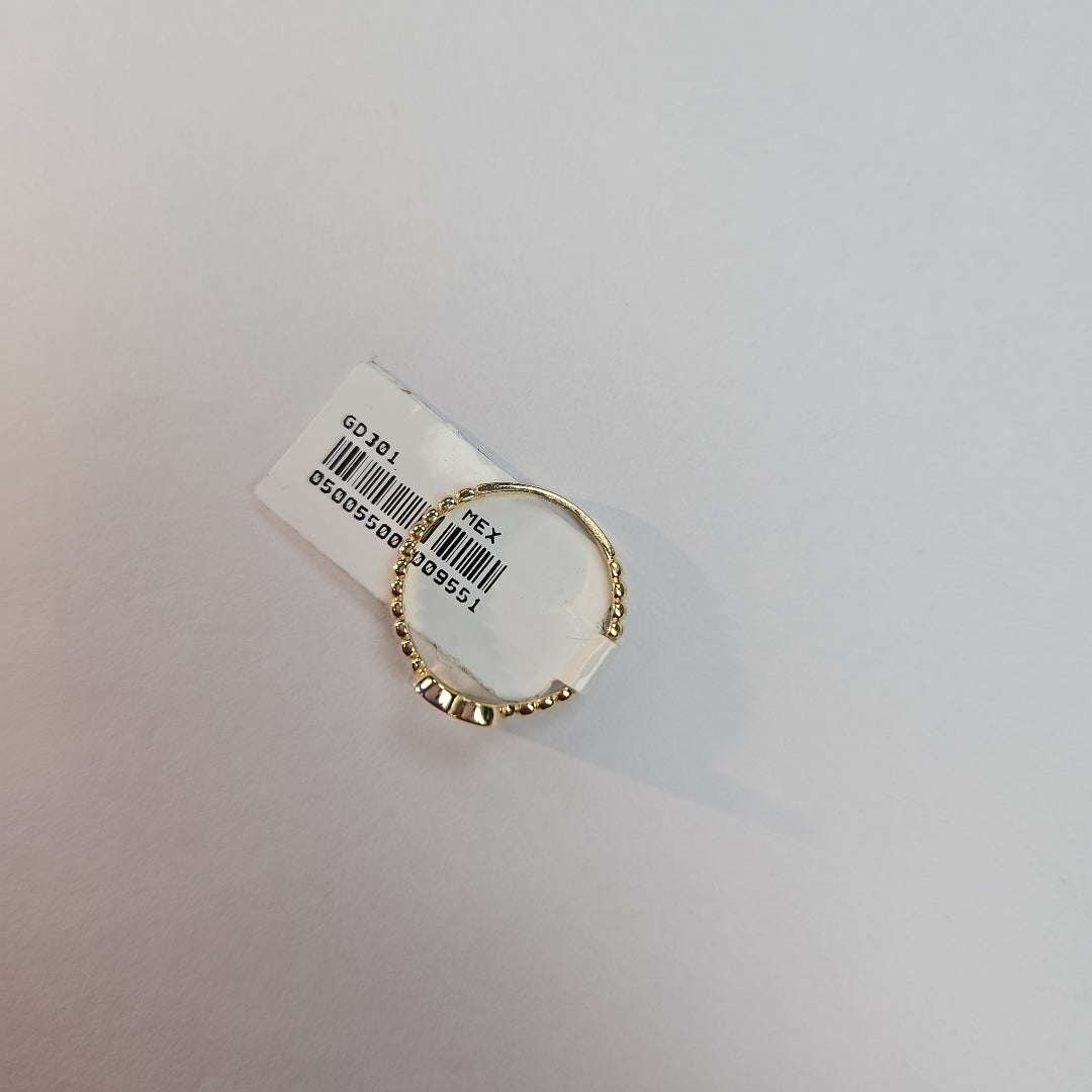 ANILLO ANILLITO FIG CORAZON C CIRCONIAS 14K 7 TALLA 1.6 GR (NUEVO)