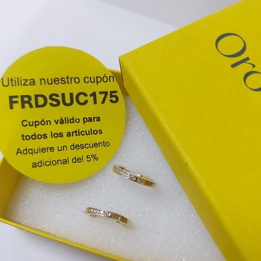 ARETES ARRACADAS LISAS 14K 2.3 GR (NUEVO)