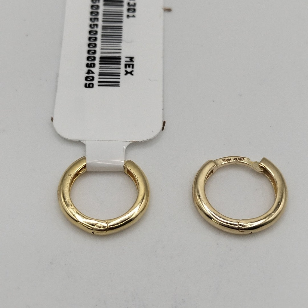 ARETES HUGGIES LISAS 14K 1.3 GR (NUEVO)
