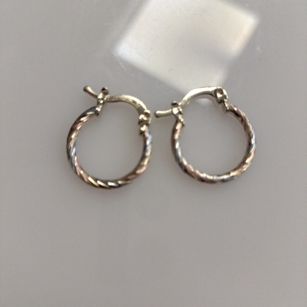 ARETES ARRACADAS COMBINADAS 14K 2 GR (NUEVO)