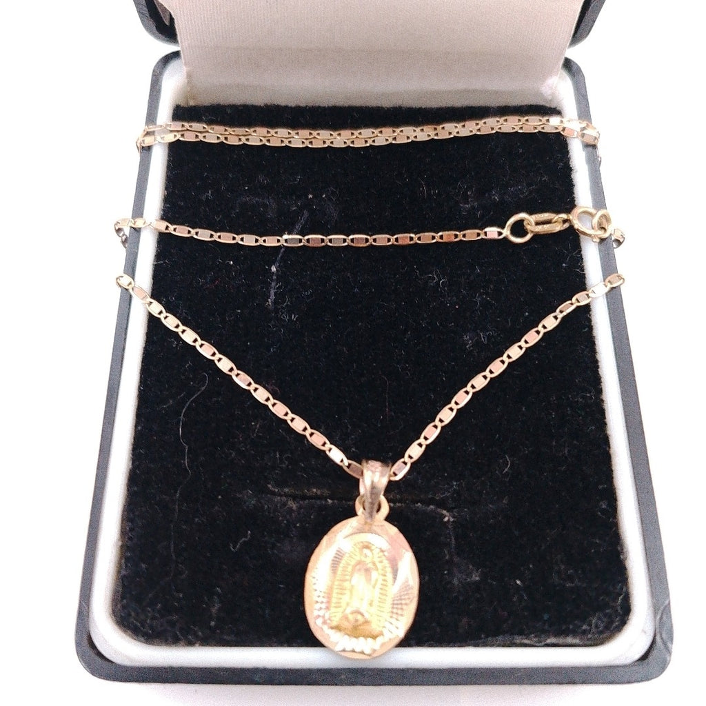CADENA,MEDALLA RELIGIOSA ORO COMBINADO 10 K 1,60 GRMS (SEMINUEVO)