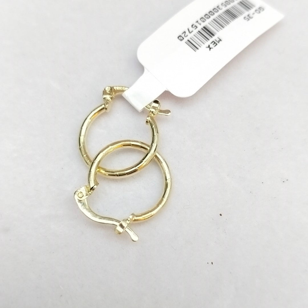 ARETES ARRACADAS ESTRIADAS 14K 1.3 GR (NUEVO)