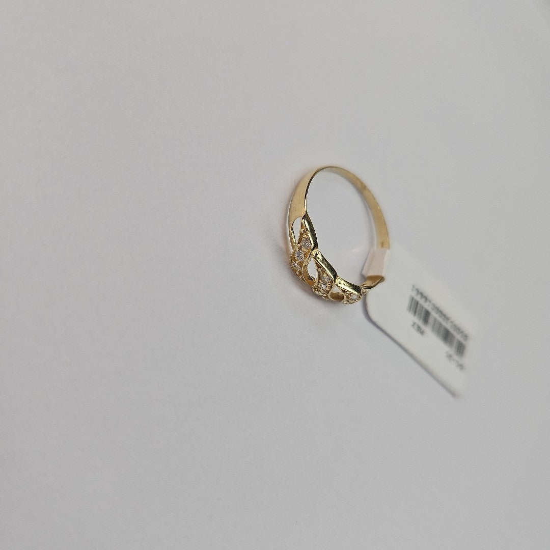 ANILLOS CON CIRCONIAS 14K TALLA 8 1.4 GR (NUEVO)