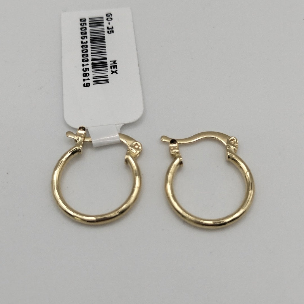ARETES ARRACADAS ESTRIADAS 14K 1.4 GR (NUEVO)