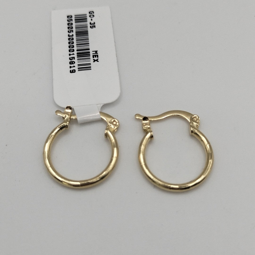 ARETES ARRACADAS ESTRIADAS 14K 1.4 GR (NUEVO)