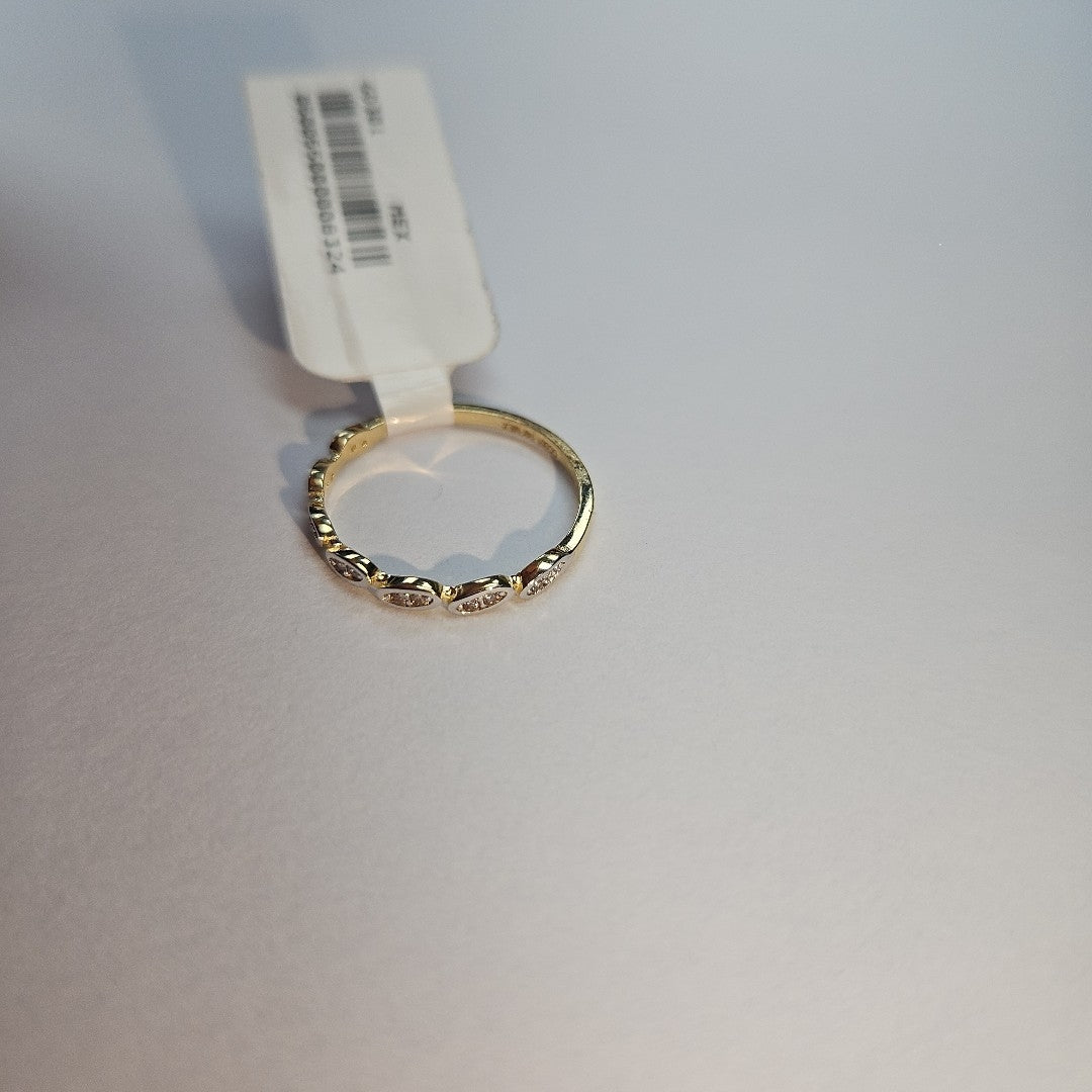 ANILLO ANILLITO FIG C CIRCONIAS 14K 7 TALLA 1.1 GR (NUEVO)