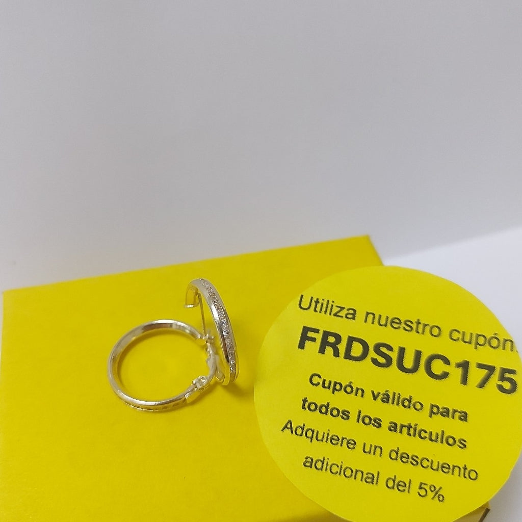 ARETES ARRACADAS CON CIRCONIAS 10K 1.8 GR (NUEVO)