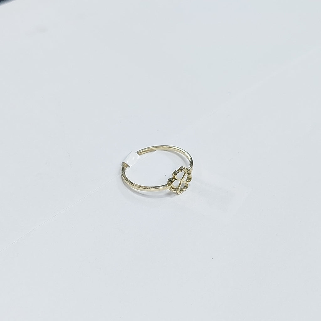ANILLOS ANILLITO FIG TREBOL 10K TALLA 7 0.8 GR (NUEVO)