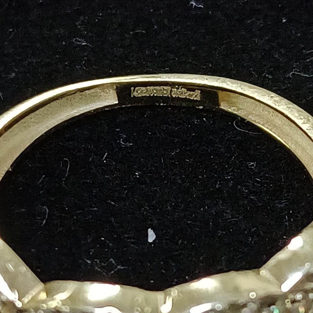 ANILLOS TRENZADO CON CIRCONIAS 14K TALLA 7 2.3 GR (NUEVO)