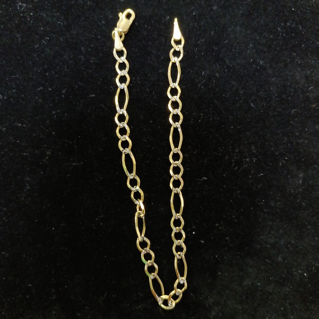PULSERA 3X1 DIAMANTADA 14K 18 CM 2.7 GR (NUEVO)