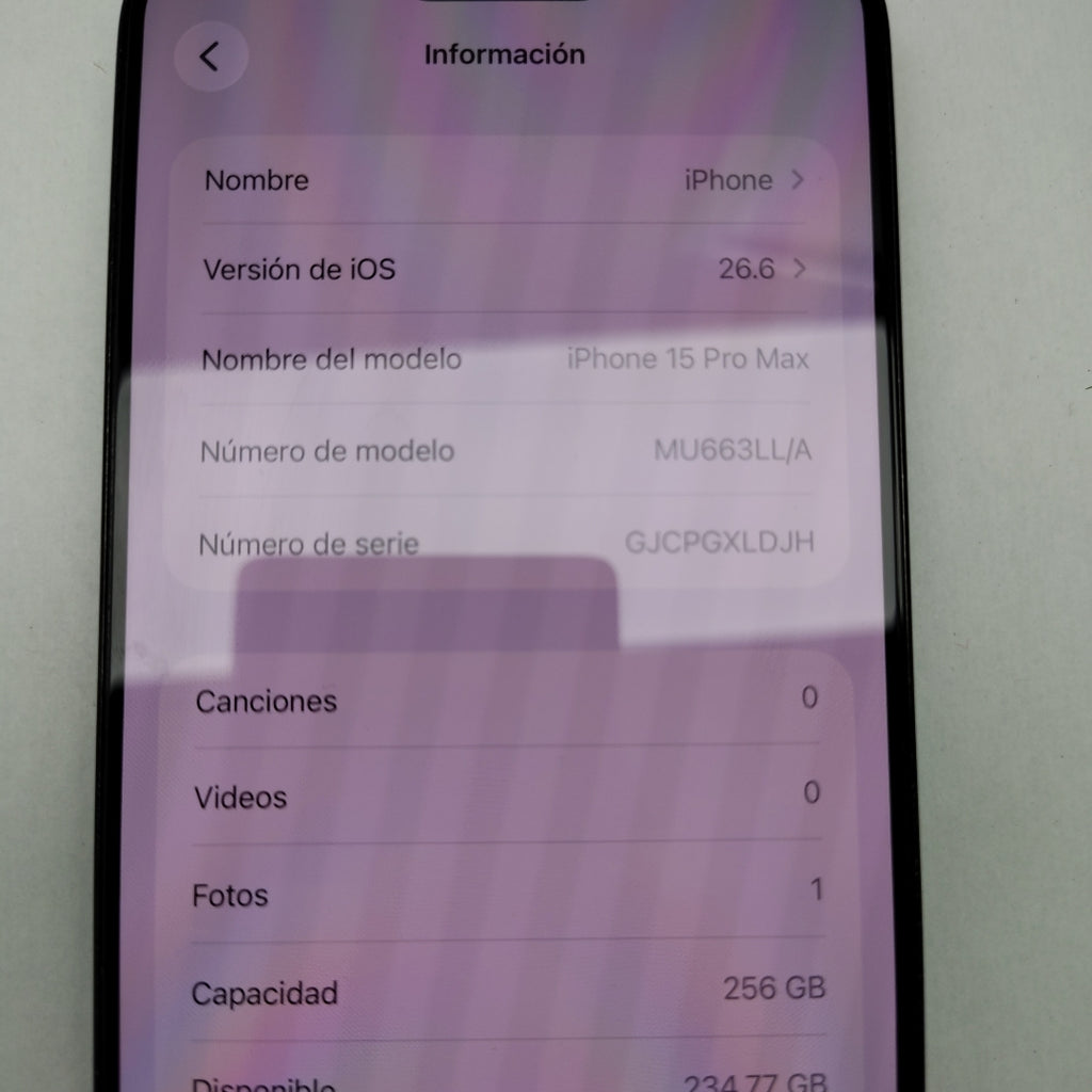 CELULAR APPLE IPHONE 15 PRO MAX A2849 (2023) 256 GB 8 GB RAM (SEMINUEVO)