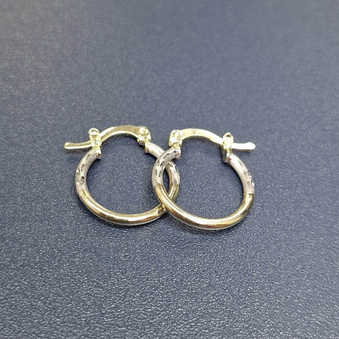 ARETES ARRACADAS COMBINADAS 14K 1.1 GR (NUEVO)