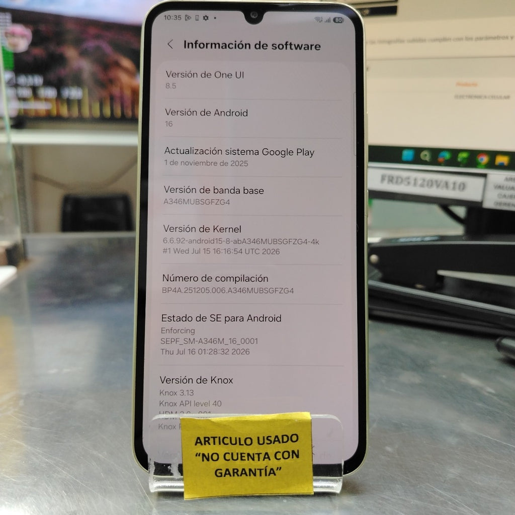 CELULAR SAMSUNG GALAXY A34 5G SM-A346M/N 128 GB 6 GB RAM (SEMINUEVO)