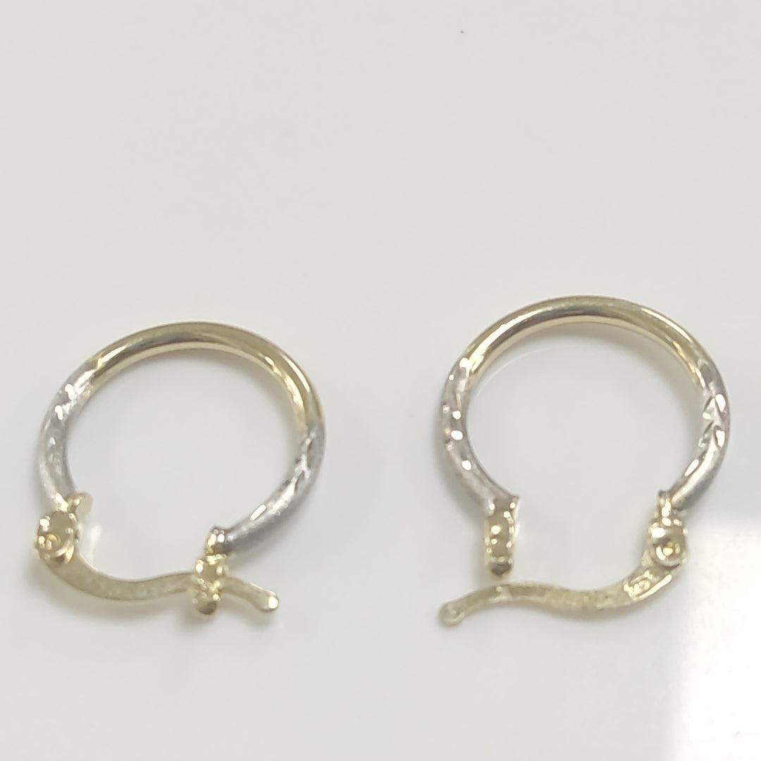 ARETES ARRACADAS COMBINADAS 14K 1.2 GR (NUEVO)