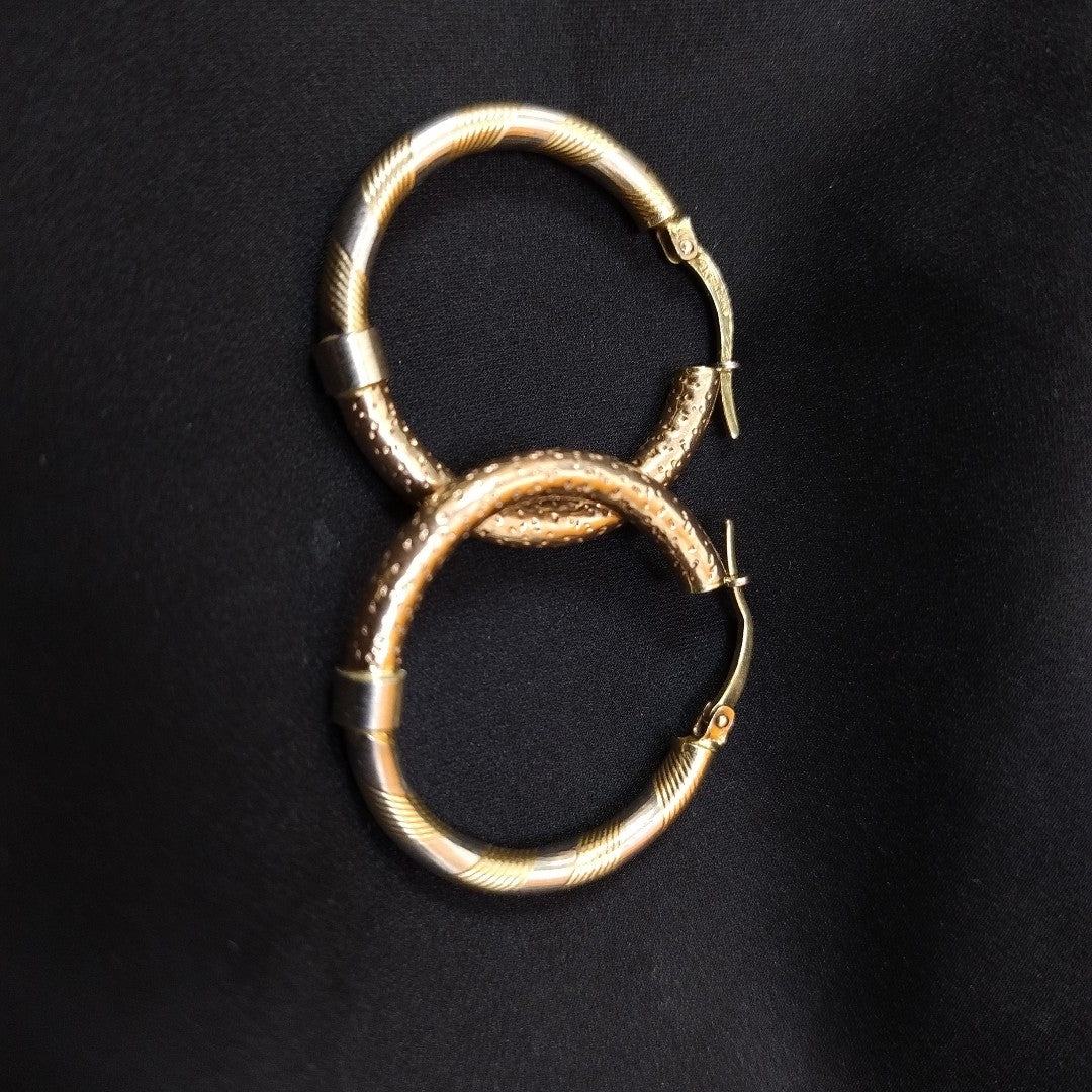 ARRACADAS PAR ORO COMBINADO 14 K 4,30 GRMS (SEMINUEVO)