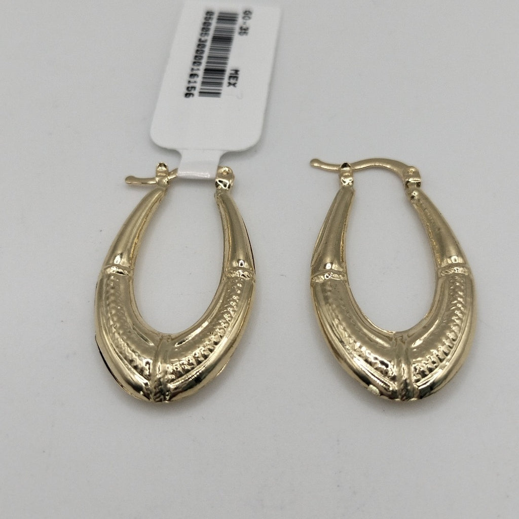 ARETES ARRACADAS ESTRIADAS 14K 2.6 GR (NUEVO)