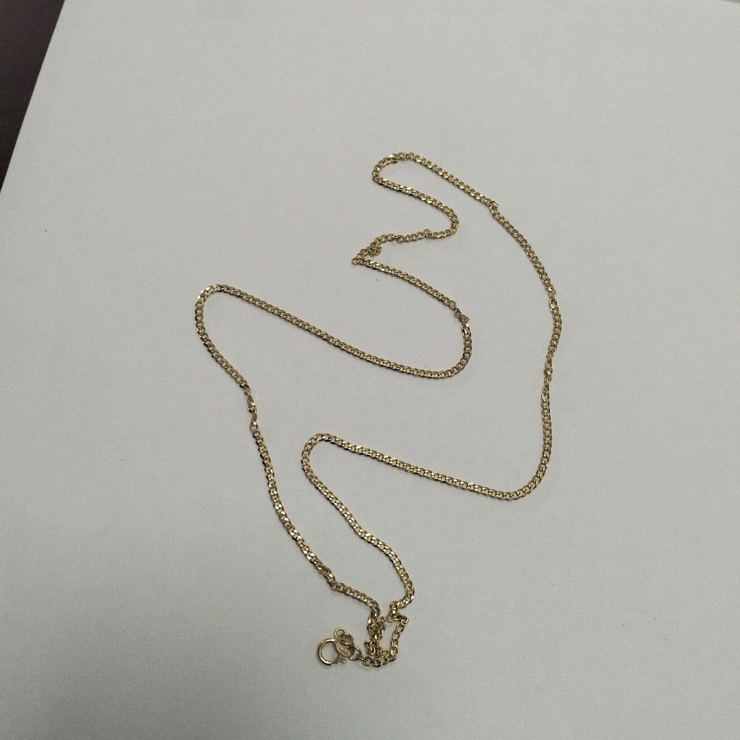 CADENAS TEJIDO BARBADA ORO 10K 55 CM 3.8 GR (NUEVO)