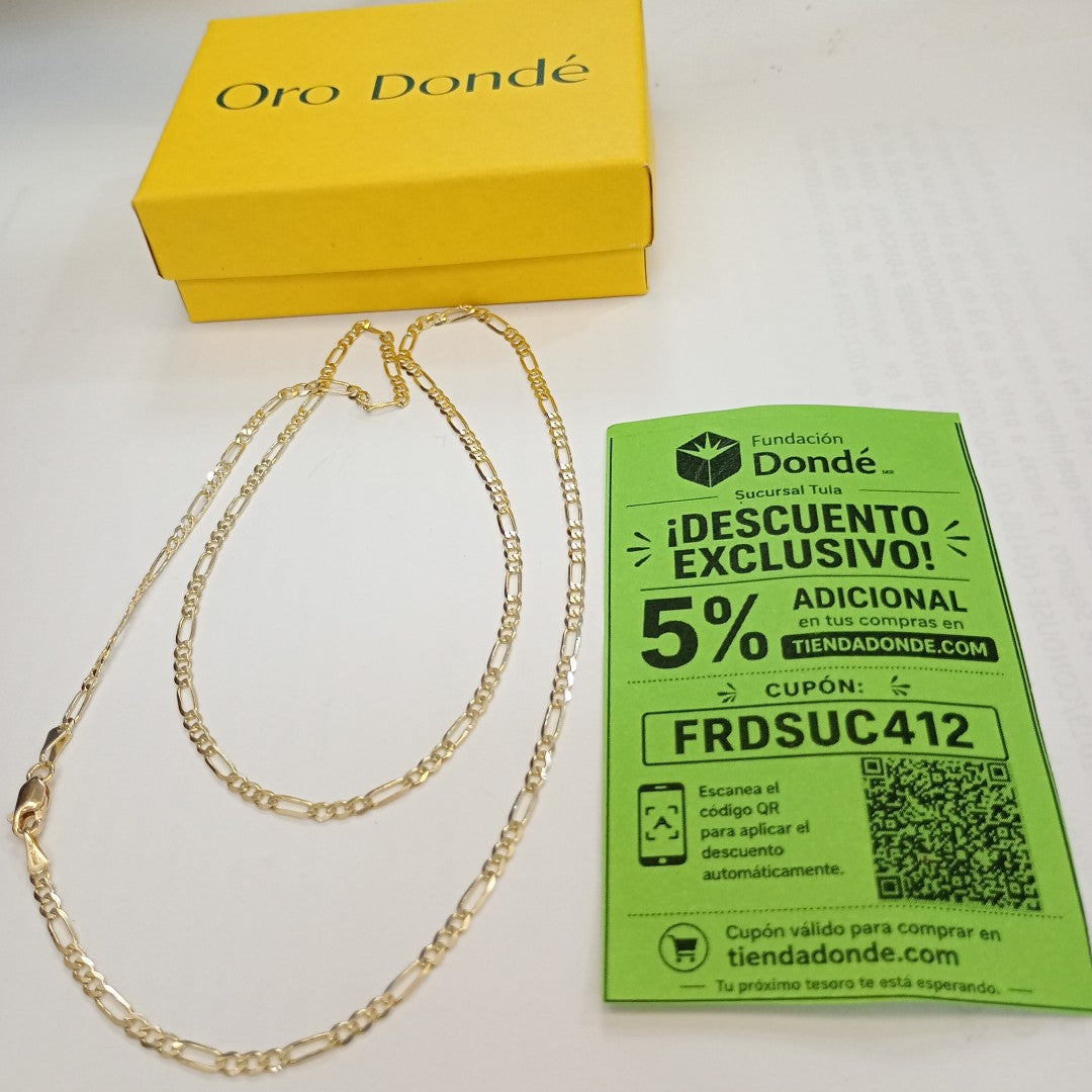 CADENA 3X1 14K 55 CM 5 GR (NUEVO)