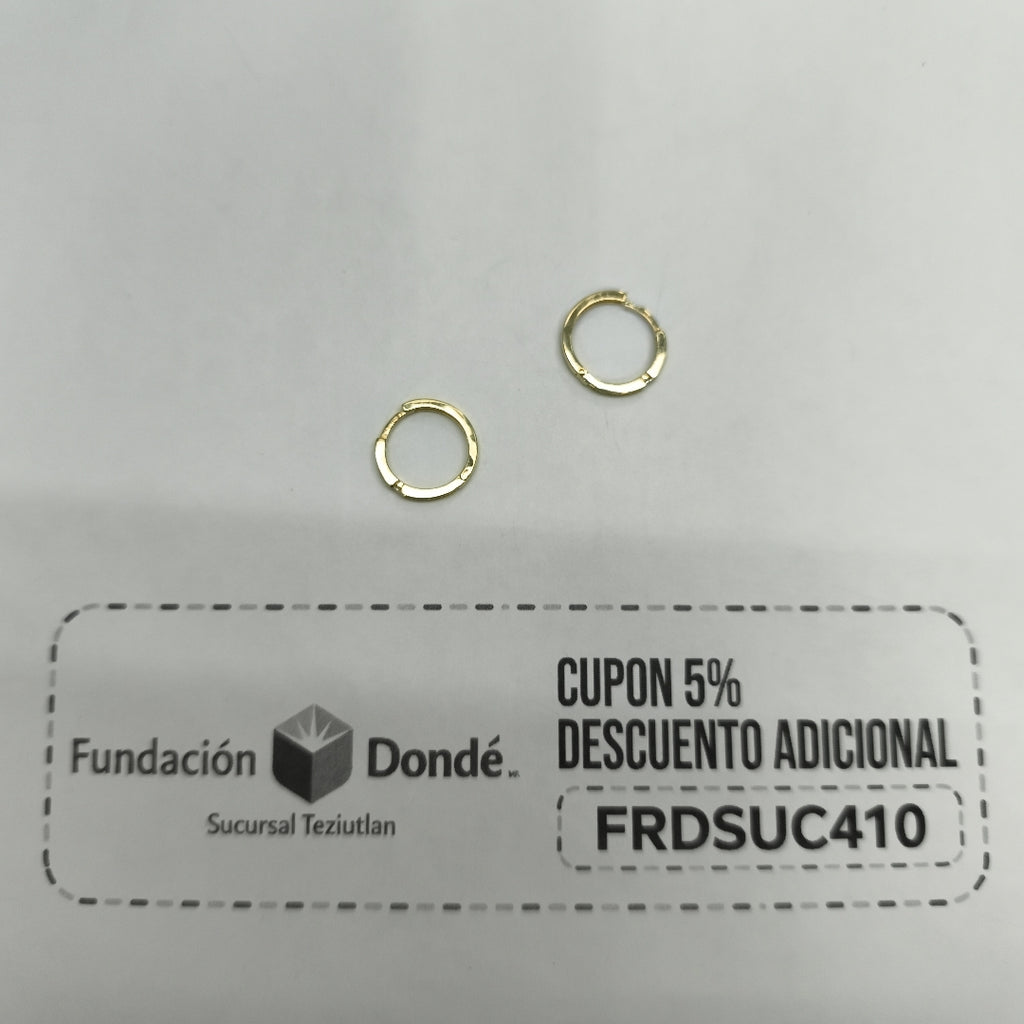 ARETES ARRACADAS C CIRCONIAS 14K 2.2 GR (NUEVO)