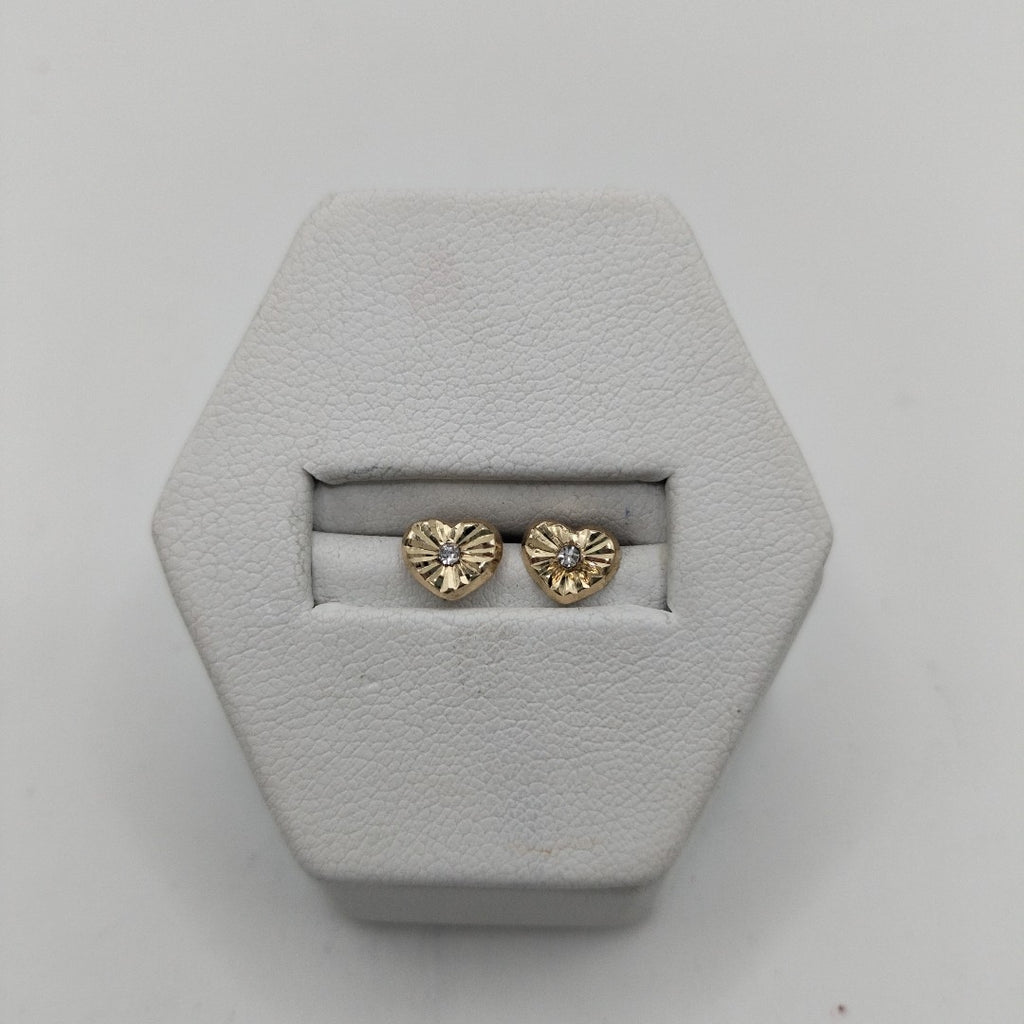 BROQUELES BROQUEL FIG CORAZON C CIRCONIA 14K 0.2603 GR (NUEVO)