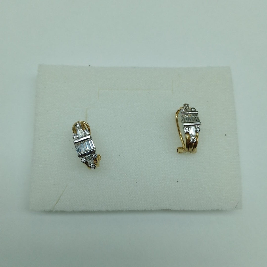 ARETES PAR ORO, RODIADO 14 K 5.6 GRMS (SEMINUEVO)