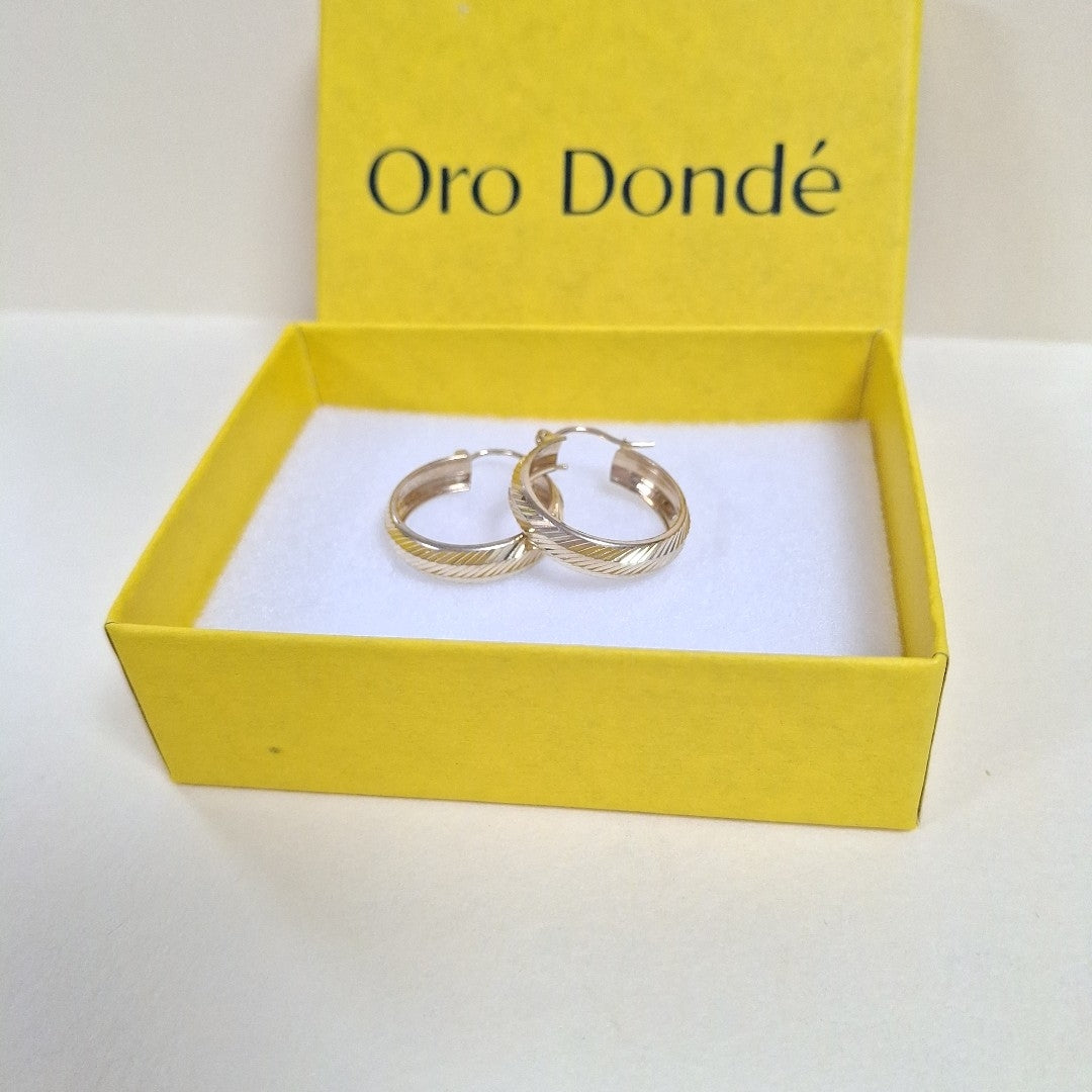 ARETES ARRACADAS LABRADAS 10K 2.9 GR (NUEVO)