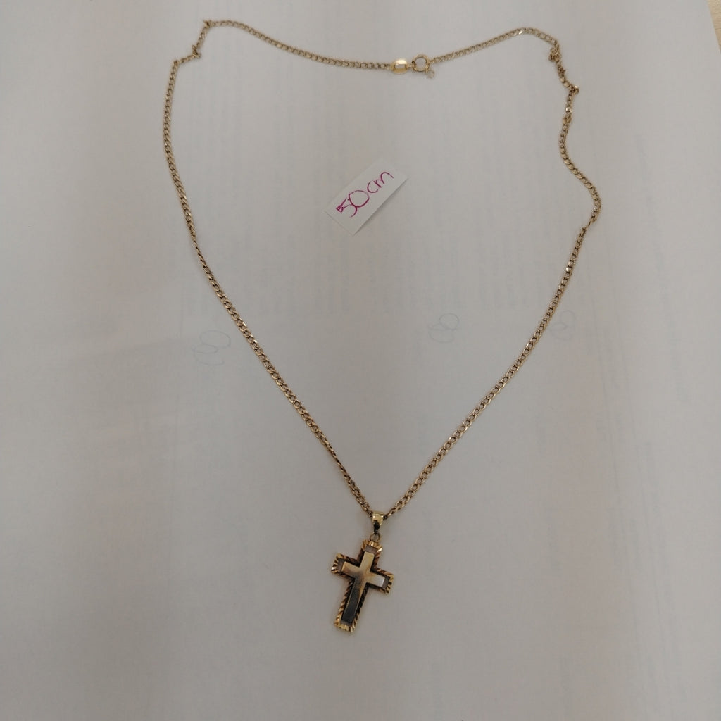 CADENA, CRUZ ORO 10 K 4.2 GRMS (SEMINUEVO)