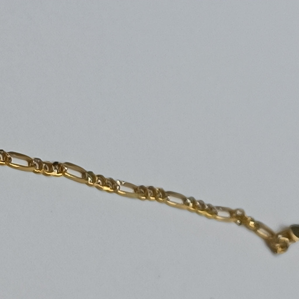 PULSERA 3X1 DIAMANTADA 14K 18 CM 1.5 GR (NUEVO)