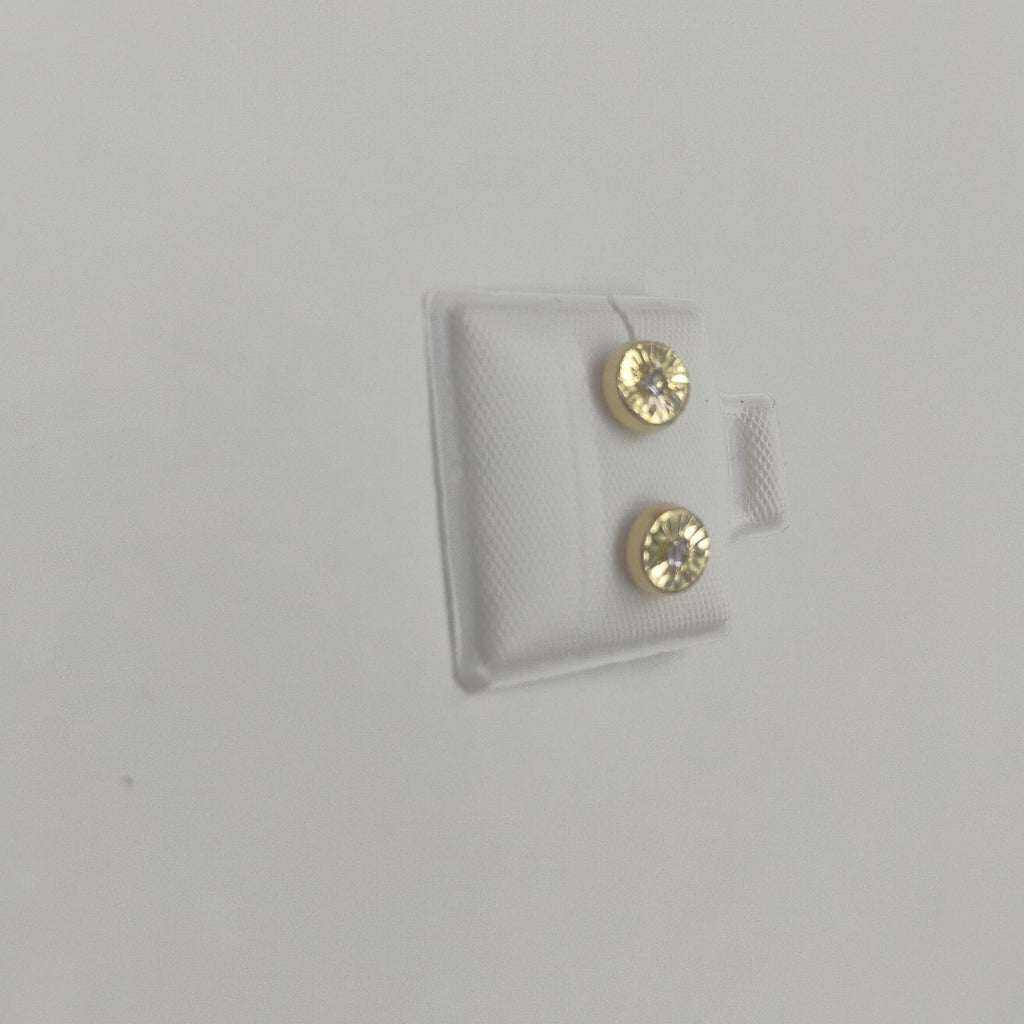 BROQUELES BROQUEL FIG BOTON C CIRCONIA 14K 0.2916 GR (NUEVO)