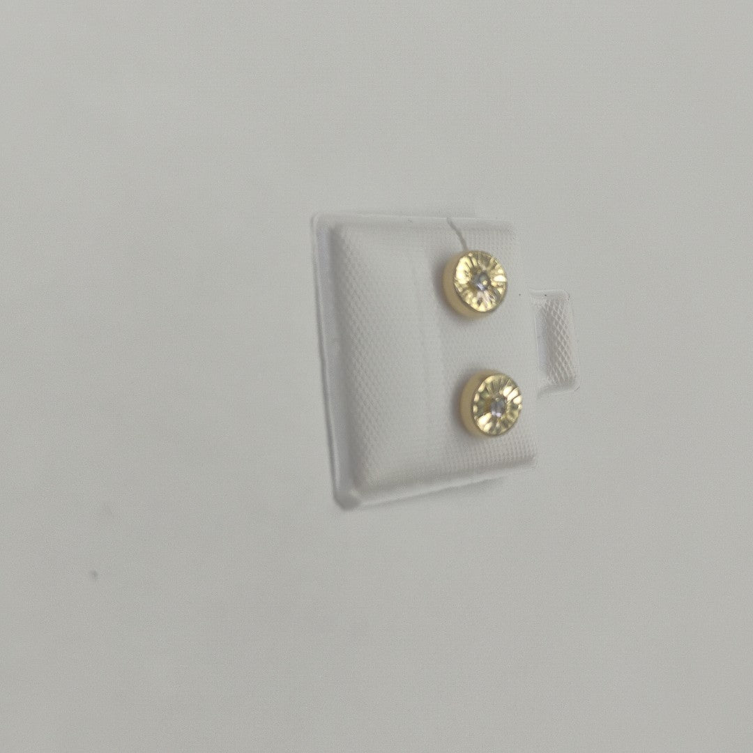 BROQUELES BROQUEL FIG BOTON C CIRCONIA 14K 0.2916 GR (NUEVO)