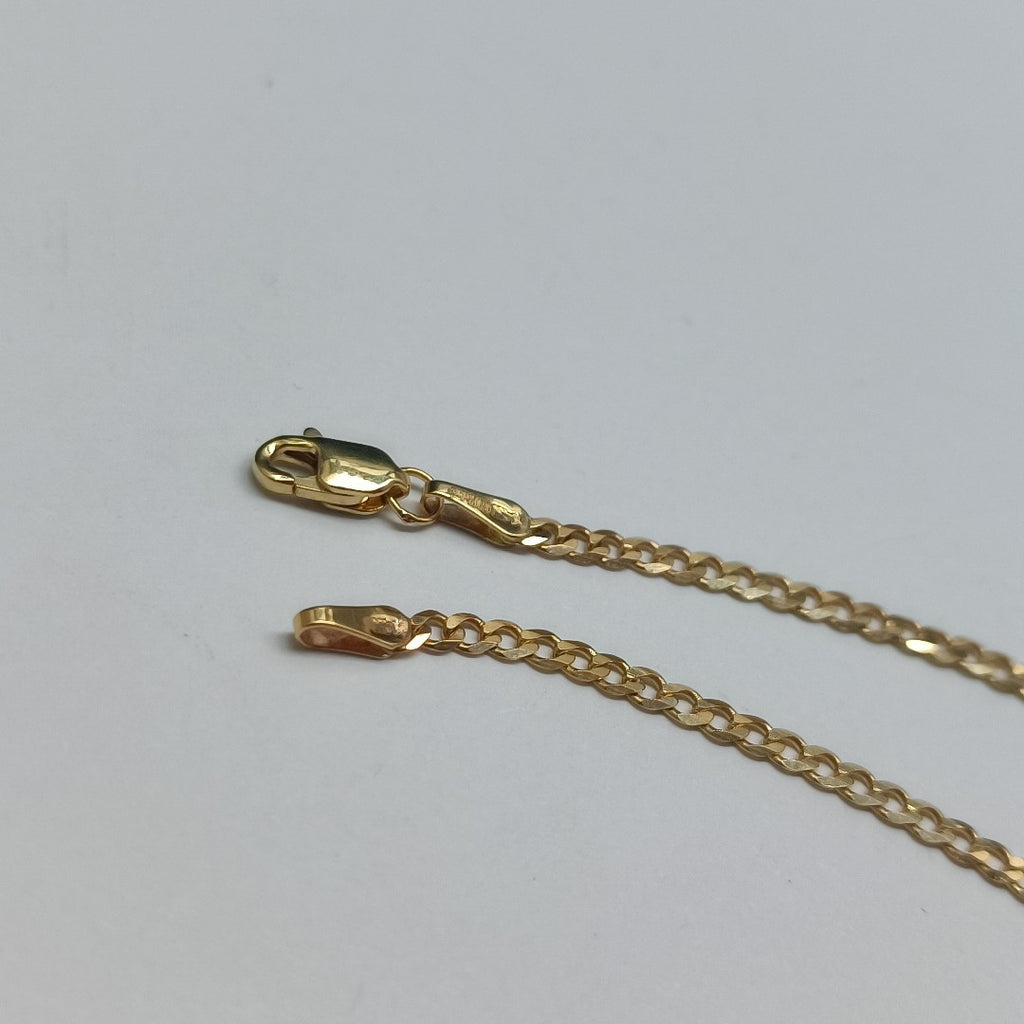 PULSERA TEJIDO BARBADA 14K 18 CM 2.1 GR (NUEVO)