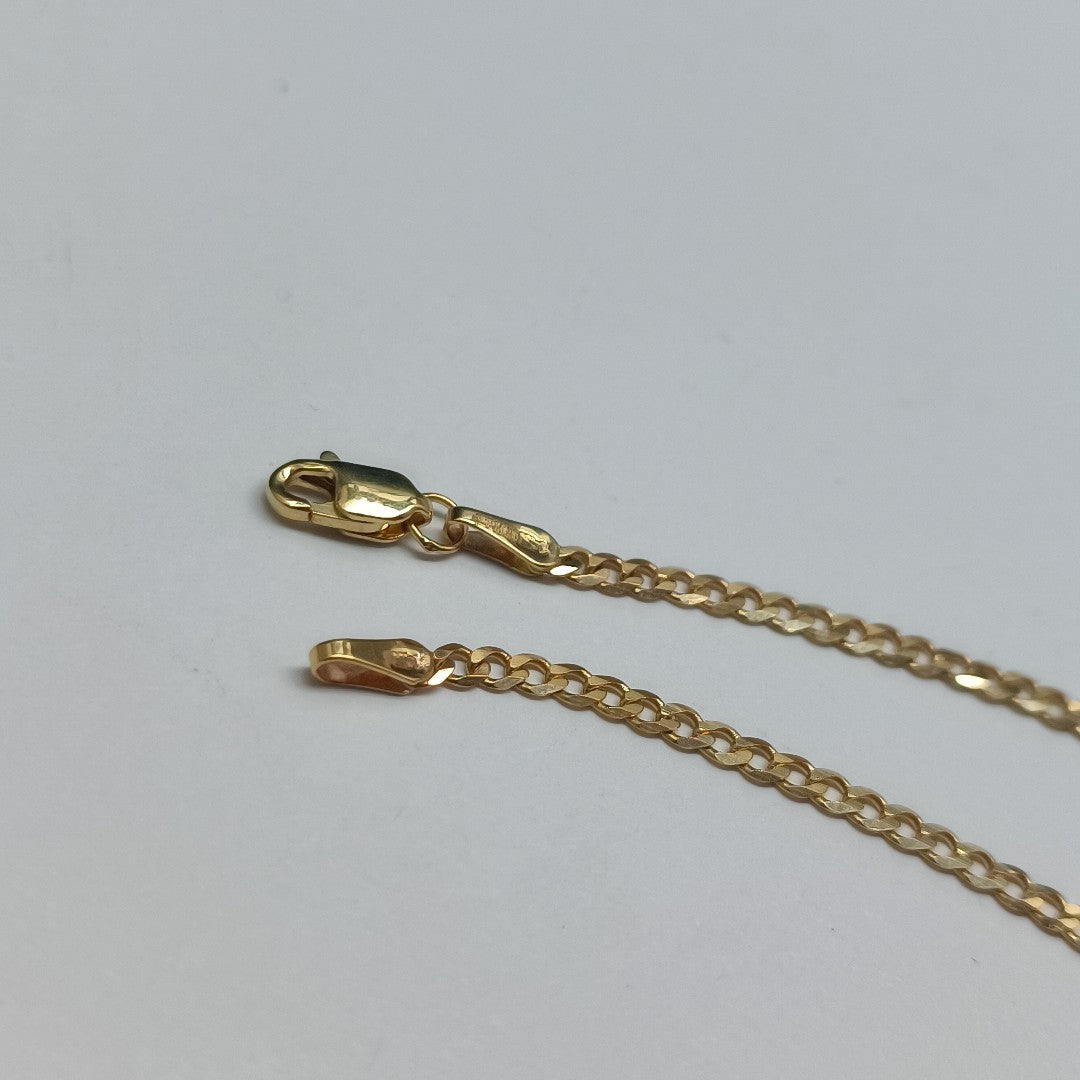 PULSERA TEJIDO BARBADA 14K 18 CM 2.1 GR (NUEVO)